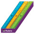 ADVANTUS Charles Leonard Plastic 12" Ruler, Flat, Translucent Assorted Colors, Pack of 36