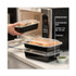 PACTIV EVERGREEN CORPORATION NC888B Newspring VERSAtainer Microwavable Containers, 38 oz, 8.8 x 6 x 2.5, Black/Clear, Plastic, 150/Carton
