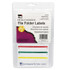 ADVANTUS Charles Leonard File Folder Labels, Self-Adhesive, 0.56 x 3.43 Inches, Assorted, 248-Count