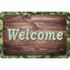ASHLEY PRODUCTIONS Ashley Productions® The Original Fun Mat™, Welcome Mat, 15.5" x 23.5", Camo Wood Welcome