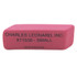 ADVANTUS Charles Leonard Natural Rubber Wedge Pink Erasers, Small, Box of 36