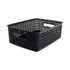 ADVANTUS Thinkspace Plastic Weave Bin, Medium, Black