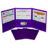 C-LINE PRODUCTS INC C-Line® Tri-Fold Portfolio, Heavyweight Poly, Purple, 1 Each