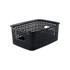 ADVANTUS Thinkspace Plastic Weave Bin, Small, Black