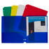 C-LINE PRODUCTS INC C-Line® Two-Pocket Heavyweight Poly Portfolio Folder with Three-Hole Punch, Assorted Primary Colors, 10/Pack
