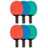 CHAMPION SPORTS Champion Sports Plastic Rubber Face Table Tennis Paddle, Pack of 6