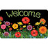 ASHLEY PRODUCTIONS Ashley Productions® The Original Fun Mat™, Welcome Mat, 18" x 30", Wildflowers Welcome