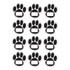 ASHLEY PRODUCTIONS Ashley Productions® Die-Cut Magnetic Black Paw Prints, 12 Pieces