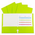 C-LINE PRODUCTS INC C-Line® 2-Pocket Laminated Paper Portfolios with 3-Hole Punch, Lime Green, Box of 25