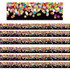 TEACHER CREATED RESOURCES Teacher Created Resources® Colorful Confetti on Black Straight Border Trim, 35 Feet Per Pack, 6 Packs