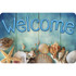 ASHLEY PRODUCTIONS Ashley Productions® The Original Fun Mat™, Welcome Mat, 15.5" x 23.5", Beach Life Welcome