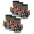 ADVANTUS Charles Leonard Pencil Eraser Caps, Latex Free, Assorted Colors, 144 Per Box, 6 Boxes