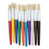 ADVANTUS Charles Leonard Stubby Round Brushes, Natural Bristles, Assorted Colors, Set of 10
