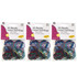 ADVANTUS Charles Leonard Metallic Book Rings, 1", Assorted Colors, 50 Per Pack, 3 Packs