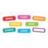 ASHLEY PRODUCTIONS Ashley Productions® Magnetic Die-Cut Timesavers & Labels, Days of the Week, Chalk Loops, 8 Pieces