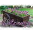 ASHLEY PRODUCTIONS Ashley Productions® The Original Fun Mat™, Welcome Mat, 15.5" x 23.5", Wagon Flowers Welcome