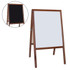 FLIPSIDE Flipside Products Stained Marquee Easel with White Dry Erase/Black Chalkboard, 42" H x 24" W