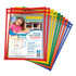 C-LINE PRODUCTS INC C-Line® Reusable Dry Erase Pockets, Primary Colors, 9 x 12, Pack of 10