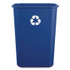 BOARDWALK 41QTRECYCLEB Recycling Container, 10 gal, Polypropylene, Blue