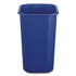 BOARDWALK 12QTRECYCLEB Deskside Recycling Bin, 3 gal, Polypropylene, Blue