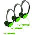 HAMILTON ELECTRONICS VCOM HamiltonBuhl® Personal On-Ear Stereo Headphone, Green, Pack of 3 HAMILTON ELECTRONICS VCOM HamiltonBuhl® Personal On-Ear Stereo Headphone, Green, Pack of 3