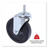 ALERA SW690004 Optional Casters for Wire Shelving, Grip Ring Type K Stem, 4" Wheel, Black/Silver, 4/Set (2 Locking)