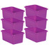 TEACHER CREATED RESOURCES Teacher Created Resources® Purple Small Plastic Storage Bin, Pack of 6