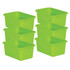 TEACHER CREATED RESOURCES Teacher Created Resources® Lime Small Plastic Bin, Pack of 6