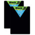 FLIPSIDE Flipside Products Black Dry Erase Board, 18" x 24", Pack of 2
