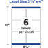 Avery Avery&reg; 5524 Avery&reg; Waterproof Labels, 3-1/3" x 4" , 300 Total (05524)