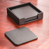 Dacasso Limited, Inc Dacasso A1081 Dacasso Leather Coasters - Set of 4 Square with Holder