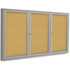 Ghent Manufacturing, Inc Ghent PA34872K Ghent 3-door Enclosed Cork Bulletin Board