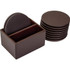 Dacasso Limited, Inc Dacasso A3435 Dacasso Leather Round Coaster Set