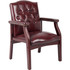 Norstar Office Products Inc Boss B959-BY Boss Traditional Oxblood Vinyl Guest Chair with Mahogany Finish
