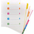 Business Source 21908 Business Source Color-coded Table of Contents/Tabs Index Dividers