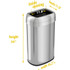 HLS Commercial HLS16STV HLS Commercial Stainless Steel Open Top Trash Can HLS Commercial HLS16STV HLS Commercial Stainless Steel Open Top Trash Can