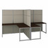 Bush Industries, Inc Bush Business Furniture EODH560MR-03K Bush Business Furniture Easy Office 60W 2 Person L Shaped Cubicle Desk Workstation with 66H Panels