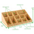 Mind Reader Products Mind Reader COMORGBM Mind Reader Bali 11-Compartment Bamboo Organizer