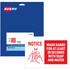 Avery Avery&reg; 83175 Avery&reg; Surface Safe NOTICE WASH HANDS Wall Decals