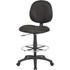 Norstar Office Products Inc Boss B1690-BK Boss Stand Up Fabric Drafting Stool with Foot Rest, Black