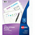Avery Avery&reg; 16825 Avery&reg; Write & Erase Pocket Plastic Dividers