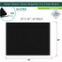 Floortex FCVGM3040BG Floortex Viztex&reg; Glacier Black Multi-Purpose Grid Glass Dry-Erase Board 30" x 40"