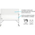 Ghent Manufacturing, Inc Ghent ARM4M448 Ghent Hygienic Porcelain Mobile Whiteboard with Aluminum Frame