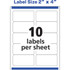 Avery Avery&reg; 8253 Avery&reg; White Shipping Labels, Sure Feed&reg;, 2" x 4" , 200 Labels (8253)