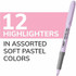 BIC GBLD11AST BIC Brite Liner Grip Highlighters, Assorted, 12 Pack BIC GBLD11AST BIC Brite Liner Grip Highlighters, Assorted, 12 Pack