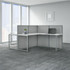 Bush Industries, Inc Bush Business Furniture EOD560WH-03K Bush Business Furniture Easy Office 60W 2 Person L Shaped Cubicle Desk Workstation with 45H Panels