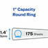Avery Avery&reg; 17167 Avery&reg; Durable View Binder 1" , Round Rings, 5½" x 8½" , Black
