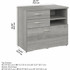 Bush Industries, Inc Bush Business Furniture HYF130PGSU-Z Bush Business Furniture Hybrid Office Storage Cabinet with Drawers and Shelves