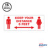 Avery Avery&reg; 83079 Avery&reg; Surface Safe KEEP YOUR DISTANCE Decals