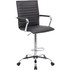 Norstar Office Products Inc Boss B16533C-BK Boss Ribbed Design Drafting Stool